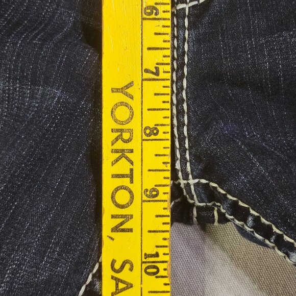 Silver Jeans Suki High Capri women's size W29 ink blue factory distressed - Picture 15 of 16